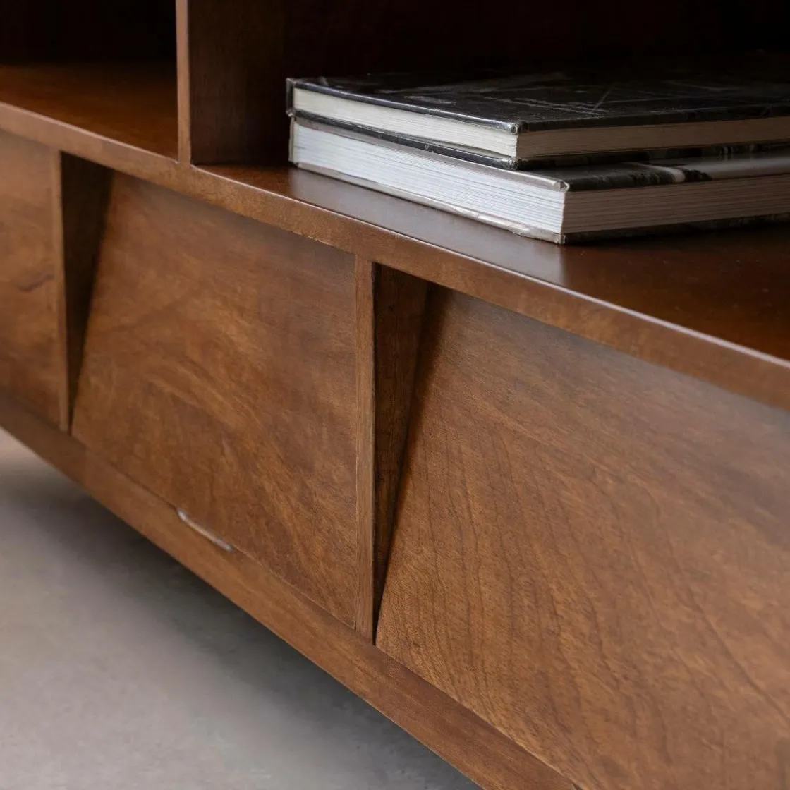 Made in Meubles Meuble Tv<Meuble TV 2 niches en bois de manguier Remick