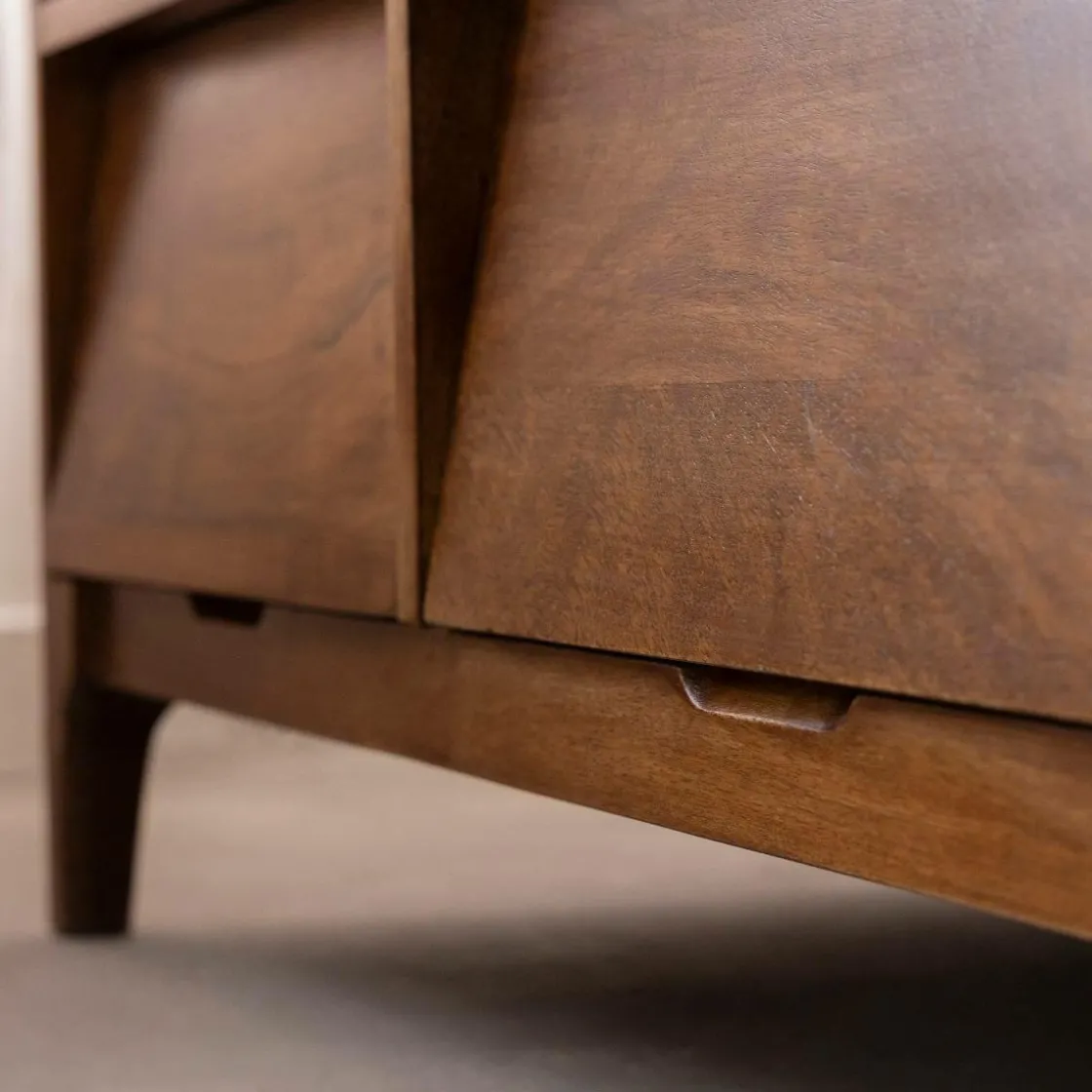 Made in Meubles Meuble Tv<Meuble TV 2 niches en bois de manguier Remick