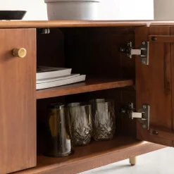 Made in Meubles Meuble Tv<Meuble TV 2 portes en bois d'acacia Emiel