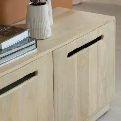 Made in Meubles Meuble Tv<Meuble TV 3 portes en bois de manguier Roni