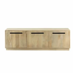 Made in Meubles Meuble Tv<Meuble TV 3 portes en bois de manguier Roni