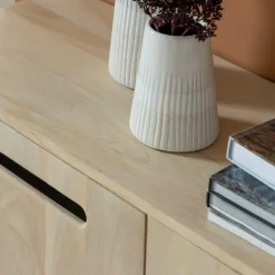 Made in Meubles Meuble Tv<Meuble TV 3 portes en bois de manguier Roni