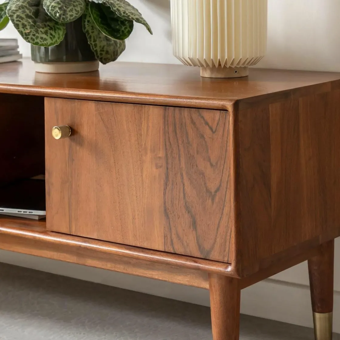 Made in Meubles Meuble Tv<Meuble TV 3 portes en bois d'acacia Emiel