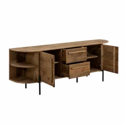 Made in Meubles Meuble Tv<Meuble TV arrondi en bois recyclé Blaise