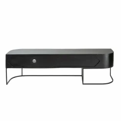 Made in Meubles Meuble Tv<Meuble TV arrondi en bois de manguier et métal Ysé