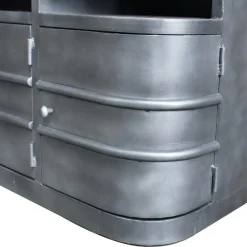 Made in Meubles Meuble Tv<Meuble TV arrondi en métal Locker