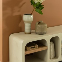 Made in Meubles Meuble Tv<Meuble TV avec étagères en bois effet béton et bois recyclé Dalva