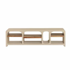 Made in Meubles Meuble Tv<Meuble TV avec étagères en bois effet béton et bois recyclé Dalva