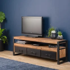 Made in Meubles Meuble Tv<Meuble TV en bois d'acacia 160 cm Havana