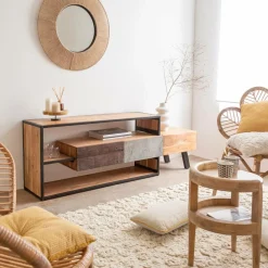 Made in Meubles Meuble Tv<Meuble TV en bois d'acacia Ernest