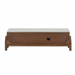 Made in Meubles Meuble Tv<Meuble TV en bois d'acacia et terrazzo Kaelis