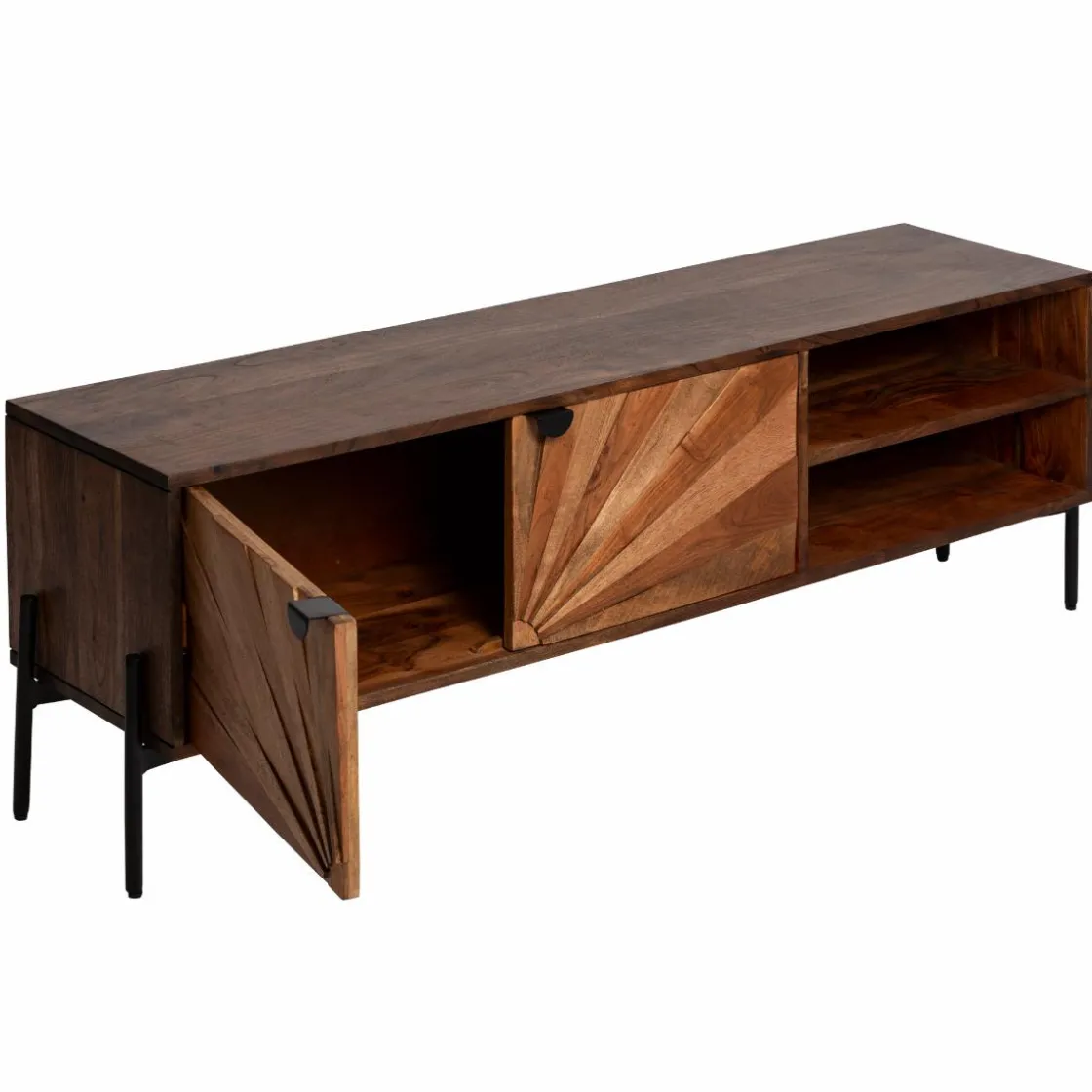 Made in Meubles Meuble Tv<Meuble TV en bois d'acacia Elvira