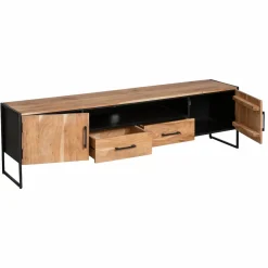 Made in Meubles Meuble Tv<Meuble TV en bois d'acacia et métal Bosco