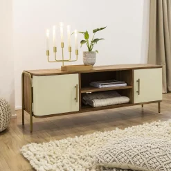 Made in Meubles Meuble Tv<Meuble TV en bois d'acacia et métal Andrès