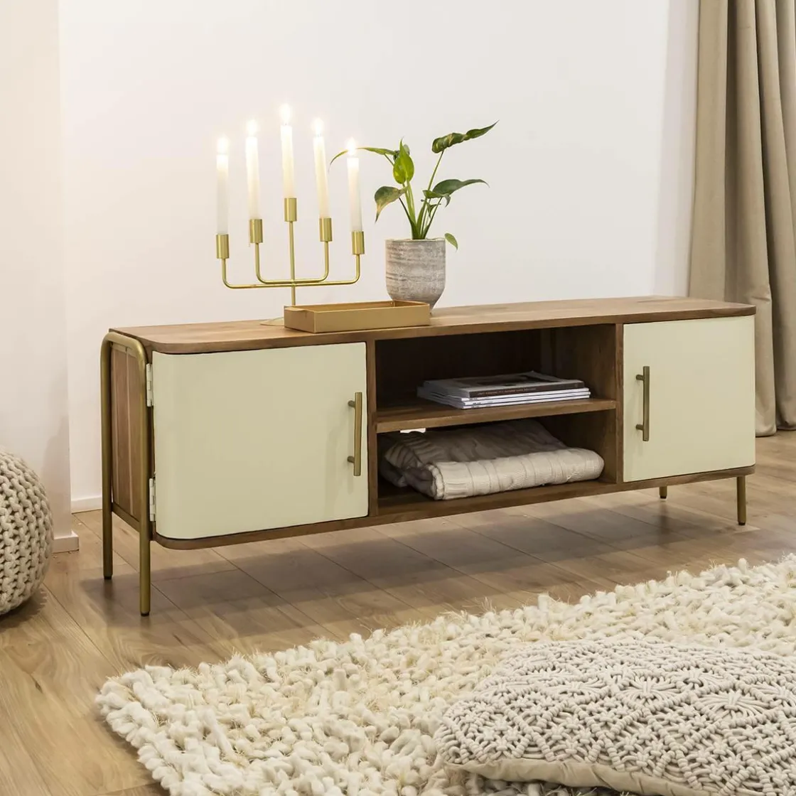 Made in Meubles Meuble Tv<Meuble TV en bois d'acacia et métal Andrès