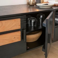 Made in Meubles Meuble Tv<Meuble TV en bois d'acacia Lupin