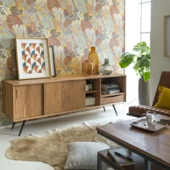 Made in Meubles Meuble Tv<Meuble TV en bois d'acacia Sara