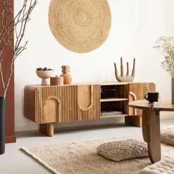 Made in Meubles Meuble Tv<Meuble TV en bois d'acacia Tilio