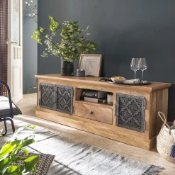 Made in Meubles Meuble Tv<Meuble TV en bois de manguier Sahara