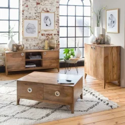 Made in Meubles Meuble Tv<Meuble tv en bois de manguier Eloi