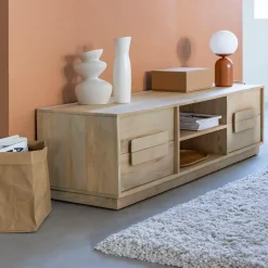 Made in Meubles Meuble Tv<Meuble TV en bois de manguier Lioris
