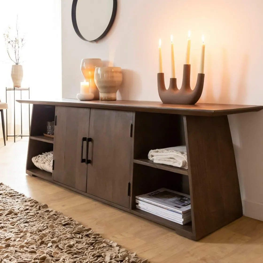 Made in Meubles Meuble Tv<Meuble TV en bois de manguier Daniella