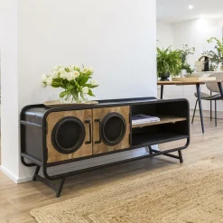 Made in Meubles Meuble Tv<Meuble TV en bois de manguier Nautilus