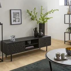 Made in Meubles Meuble Tv<Meuble TV en bois de manguier et métal Liv