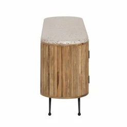 Made in Meubles Meuble Tv<Meuble TV en bois de manguier et terrazzo Ambrine