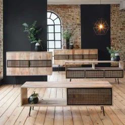 Made in Meubles Meuble Tv<Meuble TV en bois de manguier 140 cm Jasmin