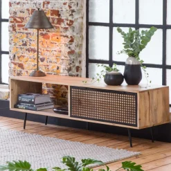 Made in Meubles Meuble Tv<Meuble TV en bois de manguier 140 cm Jasmin