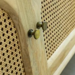 Made in Meubles Meuble Tv<Meuble TV en bois de manguier et cannage Edana