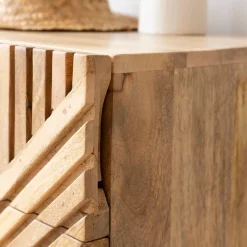 Made in Meubles Meuble Tv<Meuble TV en bois de manguier chevrons Maëva