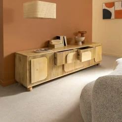 Made in Meubles Meuble Tv<Meuble TV en bois de manguier Eros