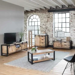 Made in Meubles Meuble Tv<Meuble TV en bois de manguier 120 cm New-York