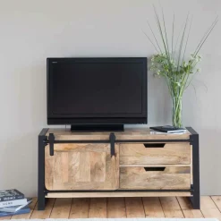 Made in Meubles Meuble Tv<Meuble TV en bois de manguier 120 cm New-York