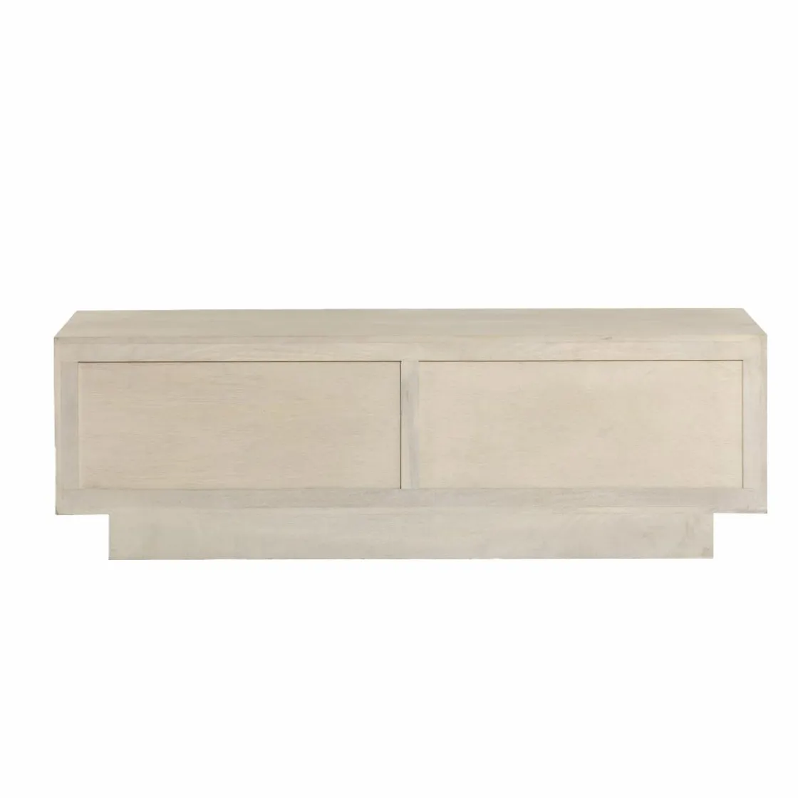 Made in Meubles Meuble Tv<Meuble TV en bois de manguier blanchi Miliam