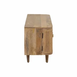 Made in Meubles Meuble Tv<Meuble TV en bois de manguier et cannage Palma