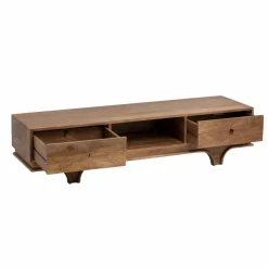 Made in Meubles Meuble Tv<Meuble TV en bois de manguier foncé Daelan