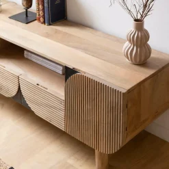 Made in Meubles Meuble Tv<Meuble tv en bois de manguier Loëvan