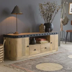 Made in Meubles Meuble Tv<Meuble TV en bois de manguier Riga