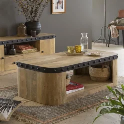 Made in Meubles Meuble Tv<Meuble TV en bois de manguier Riga