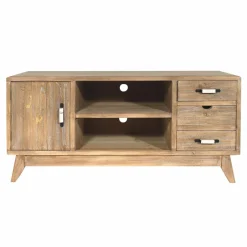 Made in Meubles Meuble Tv<Meuble TV en bois de sapin 112 cm Natural