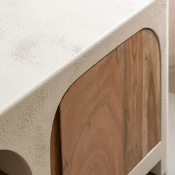 Made in Meubles Meuble Tv<Meuble TV en bois effet béton et bois d'acacia Dalva