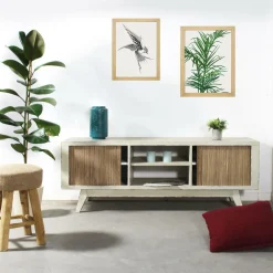 Made in Meubles Meuble Tv<Meuble TV en bois effet patiné Clémentine