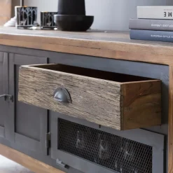 Made in Meubles Meuble Tv<Meuble TV en bois recyclé et métal Hector