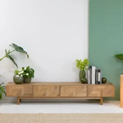 Made in Meubles Meuble Tv<Meuble TV en chêne massif Plume