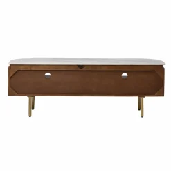 Made in Meubles Meuble Tv<Meuble TV en marbre et bois de manguier Sienne