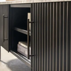 Made in Meubles Meuble Tv<Meuble TV en métal et marbre Alfred