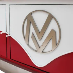 Made in Meubles Meuble Tv<Meuble TV rouge avec plateau en bois de manguier Combi